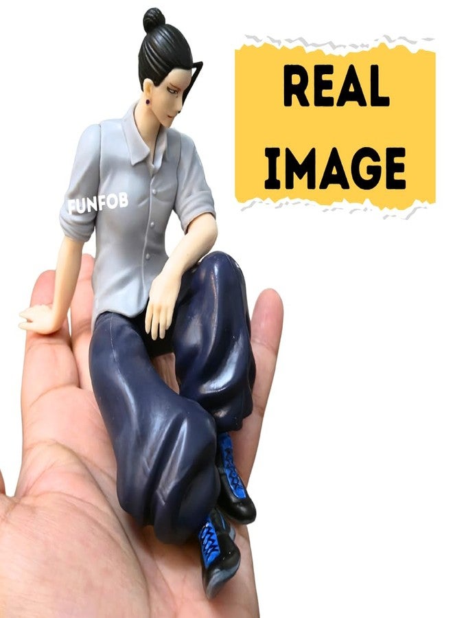 FUNFOB Geto Action Figure Height-11.5cm Collectible for Anime Fans PVC Multicolour | Geto Sitting Grey Shirt - Image 2
